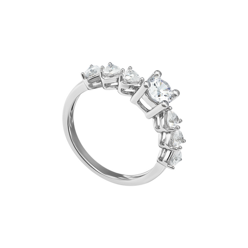 Nhẫn Vàng trắng 58,5% (14K) đính đá ECZ PNJ XMXMW005643