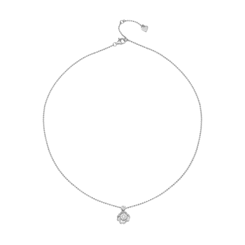 Dây cổ Kim cương Vàng trắng 58,5% (14K) Disney|PNJ The shining princess DDDDW001056