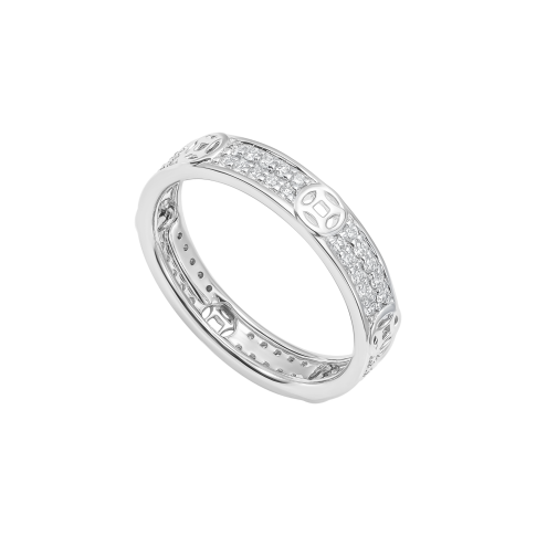 Nhẫn Kim cương Vàng trắng 58,5% (14K) PNJ DD00W006267