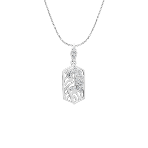 Mặt dây chuyền Kim cương Vàng trắng 58,5% (14K) PNJ DDDDW002974